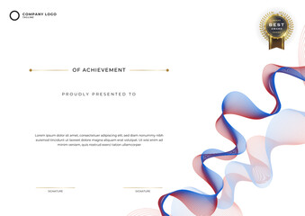 SImple clean certificate of achievement