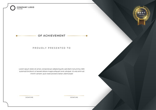 Simple modern certificate template for business corporate online education webinar