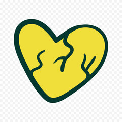 Hand drawn heart on white background. Valentines Day vector elements heart shapes love