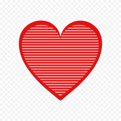 Hand drawn heart on white background. Valentines Day vector elements heart shapes love