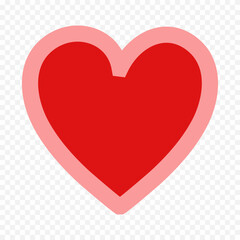 Hand drawn heart on white background. Valentines Day vector elements heart shapes love