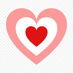 Hand drawn heart on white background. Valentines Day vector elements heart shapes love