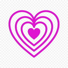 Hand drawn heart on white background. Valentines Day vector elements heart shapes love