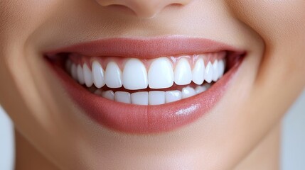 Obraz premium Smile transformation event dental care for beautiful teeth home setting close-up viewpoint personal concept