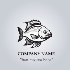 Fish logo company design vector illustration
