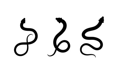 Snake icon silhouette vector illustration design template