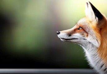 Obraz premium Majestic Red Fox with Beautiful Fur and Bright Eyes Against a Soft Blurred Background in Natural Habitat