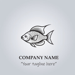 Fish logo company design vector illustration
