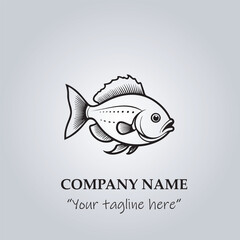 Fish logo company design vector illustration
