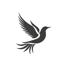 Fototapeta premium A simple logo of a bird in flight, symbolizing freedom and natural beauty