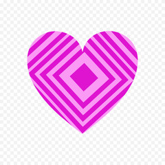 Hand drawn heart on white background. Valentines Day vector elements heart shapes love