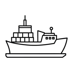 Obraz premium A Ship of vector illustration 