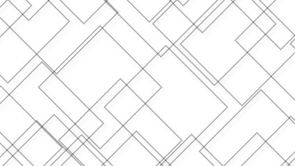 3D white geometric abstract background overlap layer on bright, Technology white background .Geometric rhombuses. Abstract tech.Technical drawing. Vector illustration.	