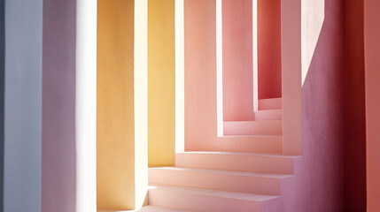 Obraz premium view of soft gradients blending seamlessly