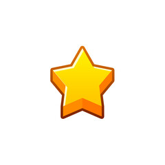 3D gold star icon