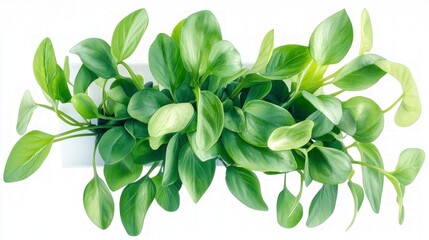 Obraz premium Lush Green Hanging Plant Tropical Foliage Houseplant Greenery Nature Botany Leaves