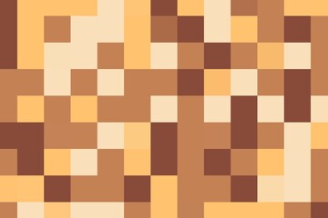 Vintage brown square pixelated texture with a classic digital mosaic effect. Retro abstract background concept