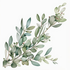 Obraz premium Elegant Greenery – Botanical Minimalism .