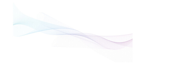 Abstract wave element for design. Digital frequency track equalizer. Stylized line art background. Vector illustration. Wave with lines created using blend tool. Curved wavy line, smooth stripe.