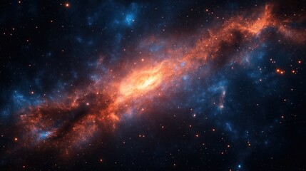 Awe-inspiring convergence of galaxies with swirling cosmic dust and vivid colors