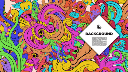 Dynamic vector wallpaper with colorful fractal patterns and layouts, perfect for your poster, banner, and fabric print needs.