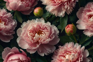 pink peony flowers