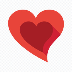 Hand drawn heart on white background. Valentines Day vector elements heart shapes love