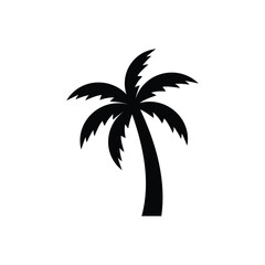 Obraz premium Palm tree summer logo template vector illustration