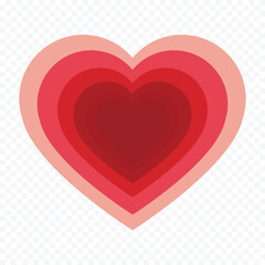 Hand drawn heart on white background. Valentines Day vector elements heart shapes love