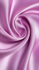 Obraz premium A smooth, swirling texture of soft pink fabric, highlighting its luxurious sheen and elegant drape.