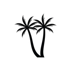 Palm tree summer logo template vector illustration