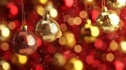 Merry Christmas: Sparkling Ornaments and Festive Lights