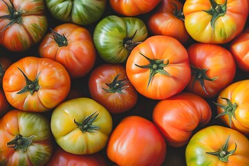 Cherry tomatoes in bowl on blue background. Flat lay, top view