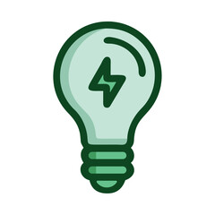 Eco energy efficient bulb icon