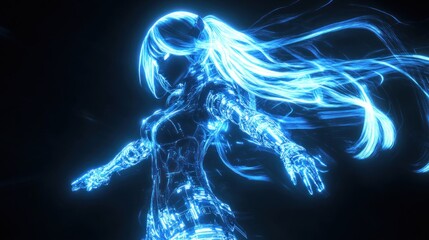 Cybernetic Seraph: A Digital Goddess