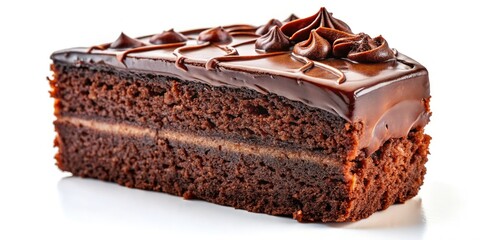 Indulge in this decadent chocolate cake; high-resolution imagery captures its rich, sweet perfection.