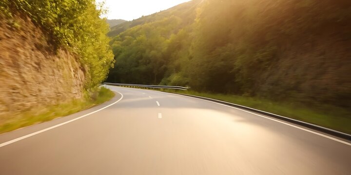 Empty winding forest road in autumn,Empty asphalt road in autumn forest. Autumnal background,colors, falling, highway, horizontal, journey, photography,345