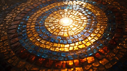 Illuminated Mosaic Radiance Unveiling Vibrant Patterns