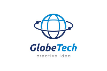 Creative Globe Concept Logo Design Template