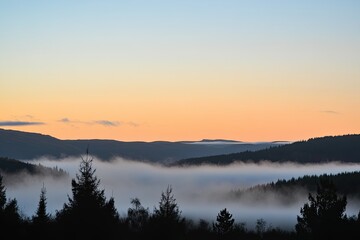 Fototapeta premium sunrise in the mountains