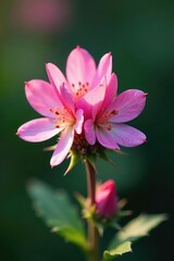 delicate pink blossoms with thorns from spiked veronica, flowers, plant
