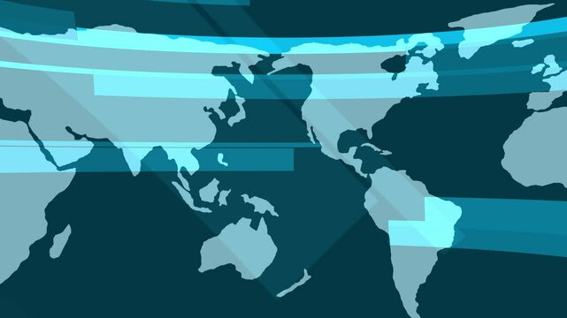 international news background animation. 3d rotated earth technology news animated. News background full screen blue world map earth globe animation.