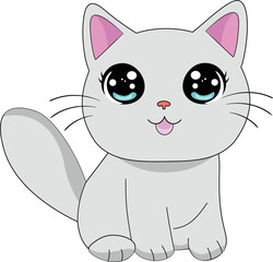 Cat Cartoon Vector Art