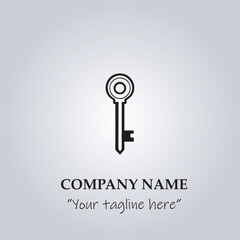 Key logo company design vector illustration
