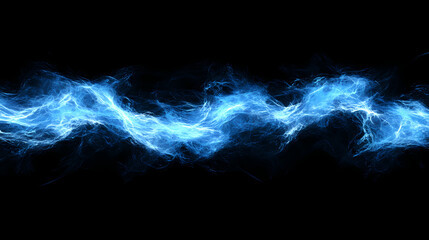 Abstract blue energy vortex with glowing light in dark space. Glowing Abstract Patterns. Illustration