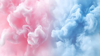 Fototapeta premium Serene Waves of Pink and Blue in Photorealistic Style