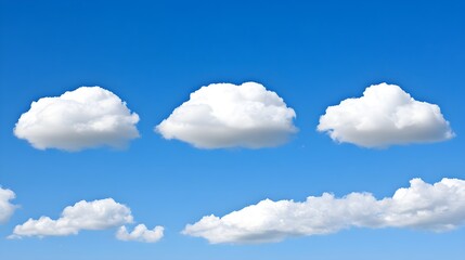 Fototapeta premium Serene Baby Blue Sky with Gentle White Clouds in High Quality
