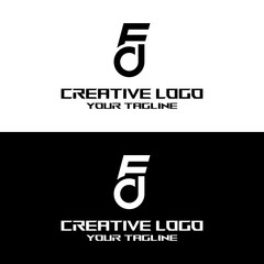  cretive letter logo fd design vector