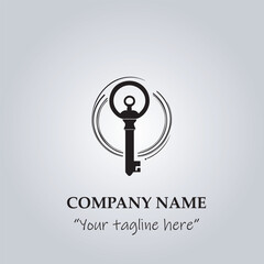 Key logo company design vector illustration
