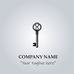 Key logo company design vector illustration
